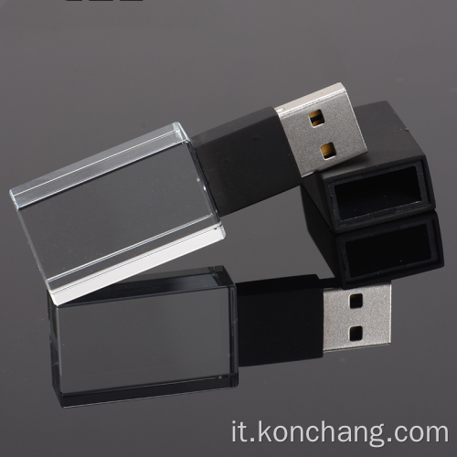 Chiavetta USB in vetro nero